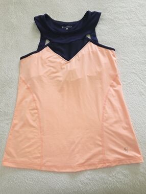 Sofibella ✨️ Peach & Navy Athletic Women's Tank Size M